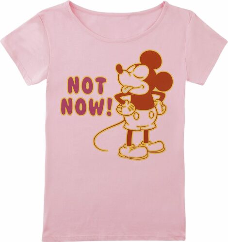 Mickey & Minnie Mouse Not Now! detské tricko světle růžová