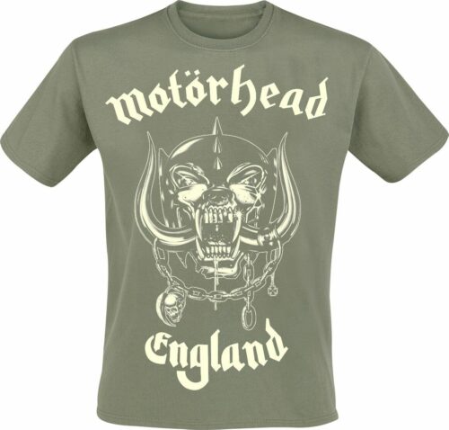Motörhead England tricko khaki