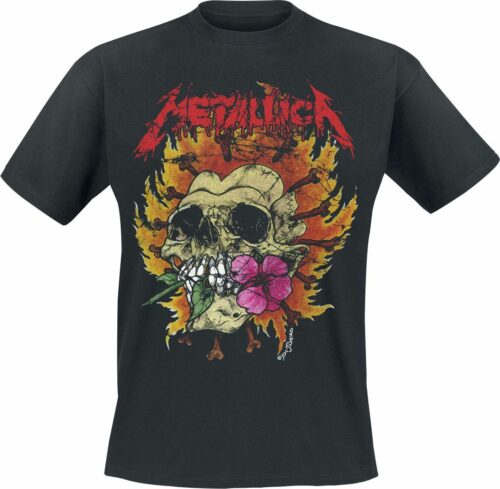 Metallica Flower Skull tricko černá