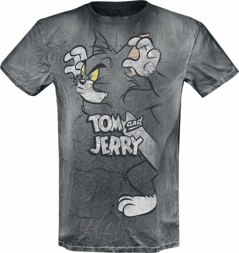 Tom And Jerry Scaring Tom tricko černá