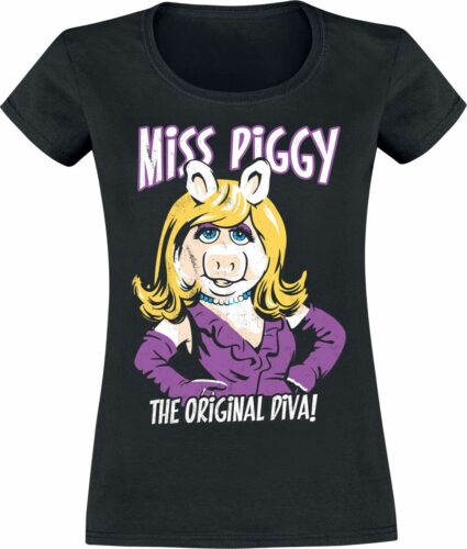 The Muppets Miss Piggy - The Original Diva dívcí tricko černá