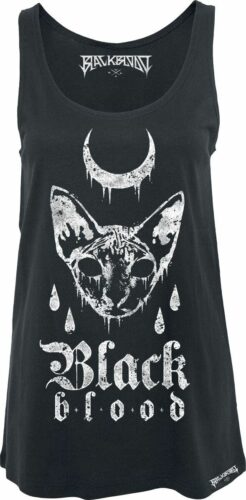Black Blood Naked Cat dívcí top černá