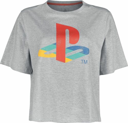 Playstation Logo dívcí tricko šedá