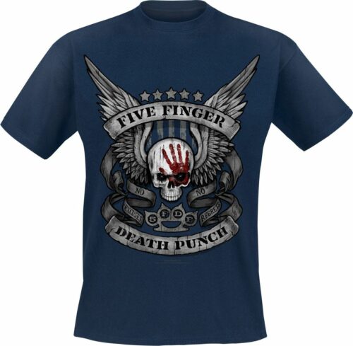 Five Finger Death Punch No Regrets tricko námořnická modrá