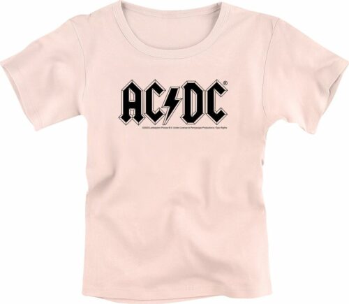 AC/DC Logo Kids detské tricko světle růžová