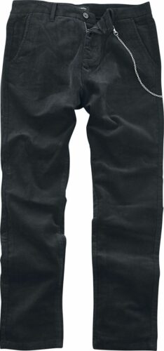 Shine Original Cropped manšestrové kalhoty volného střihu Kalhoty černá