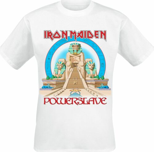 Iron Maiden Powerslave World Slavery Tour 1984-1985 tricko bílá