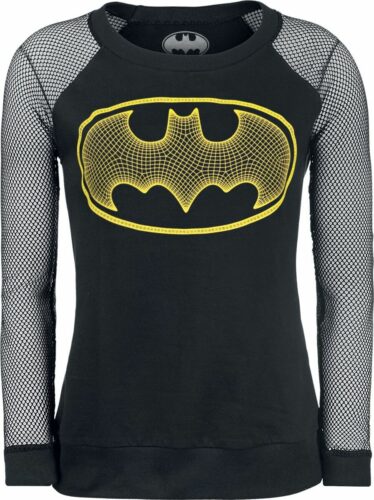 Batman 3D dívcí triko s dlouhými rukávy černá