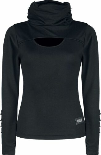 Poizen Industries Top Gina dívcí triko s dlouhými rukávy černá