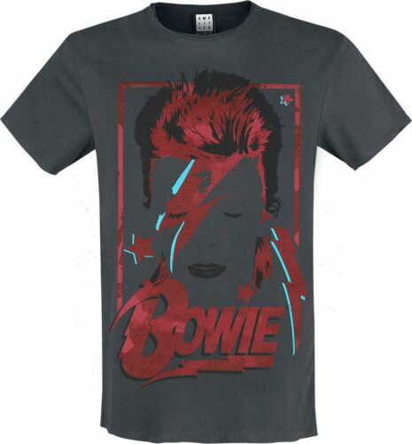 David Bowie Amplified Collection - Aladdin Sane tricko charcoal