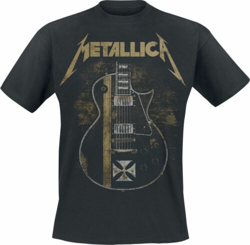 Metallica Hetfield Iron Cross Guitar tricko černá