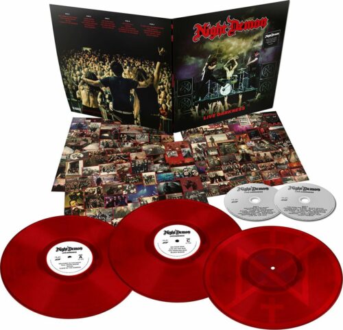 Night Demon Live darkness 3-LP & 2-CD červená