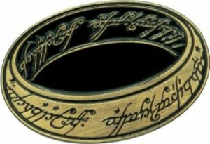 Pán prstenů The One Ring Odznak zlatá