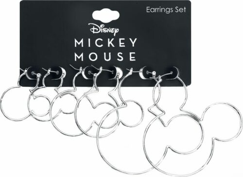 Mickey & Minnie Mouse Micky Outlines sada náušnic stríbrná