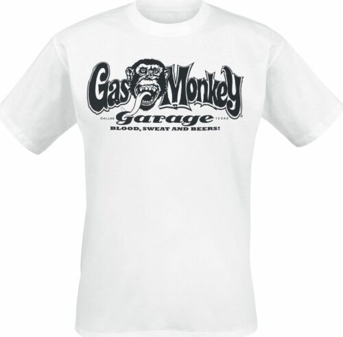 Gas Monkey Garage Logo tricko bílá