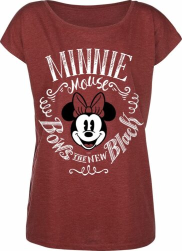 Mickey & Minnie Mouse Minni Maus - Bows dívcí tricko směs červené