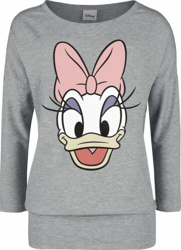 DuckTales Daisy Duck dívcí triko s dlouhými rukávy prošedivelá