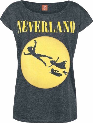 Peter Pan Neverland dívcí tricko tmavě prošedivělá
