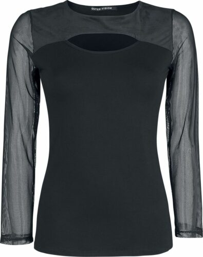Outer Vision Anais dívcí triko s dlouhými rukávy černá