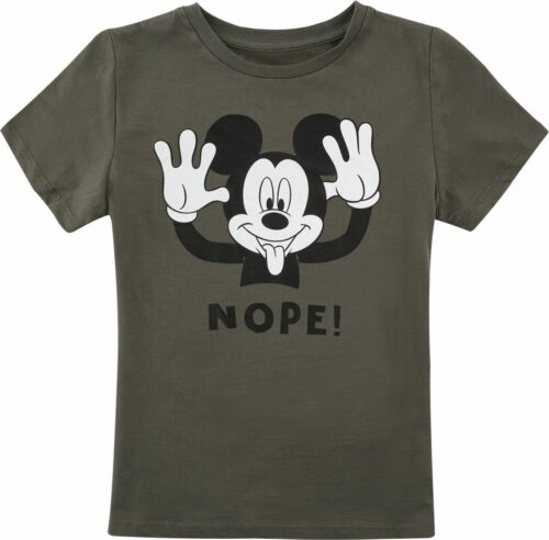 Mickey & Minnie Mouse NOPE! detské tricko khaki