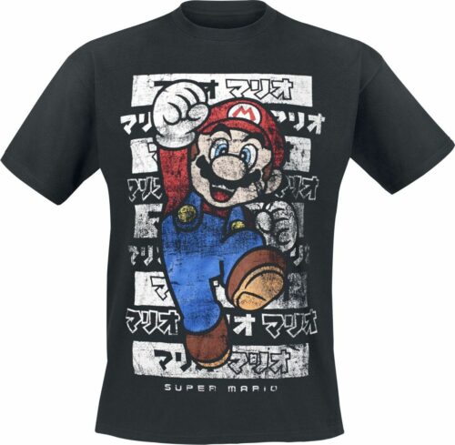 Super Mario Mario - Kanto tricko černá