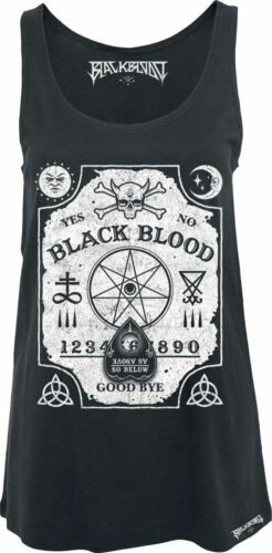 Black Blood Witchboard dívcí top černá