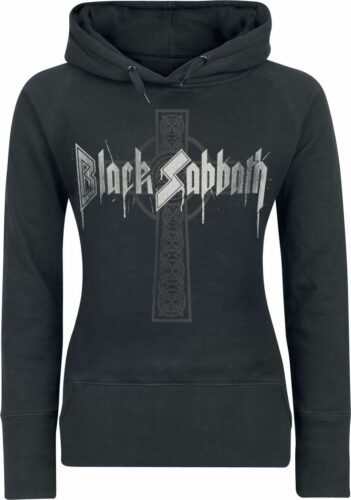 Black Sabbath Grey Cross dívcí mikina s kapucí černá
