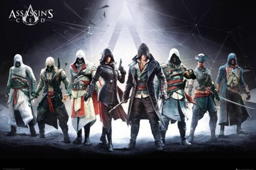 Assassin's Creed Characters plakát vícebarevný
