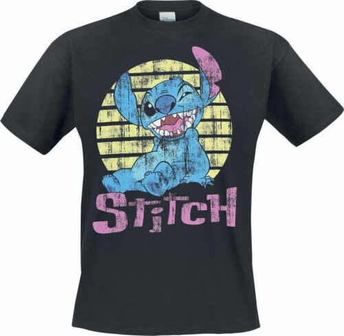 Lilo & Stitch Vintage Stitch tricko černá