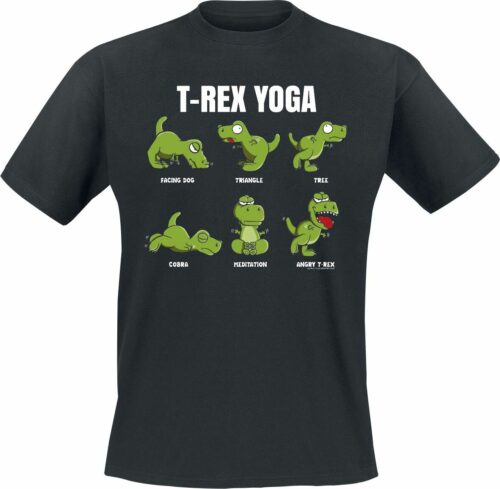 T-Rex Yoga tricko černá