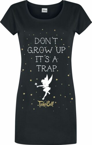 Peter Pan Tinker Bell - Don't Grow Up noční košile černá