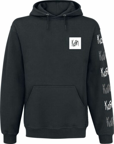 Korn Stacked Box Logo mikina s kapucí černá