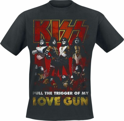 Kiss Love Gun tricko černá