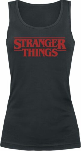 Stranger Things Classic Logo dívcí top černá