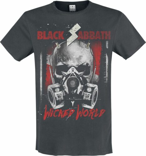 Black Sabbath Amplified Collection - Wicked World tricko charcoal