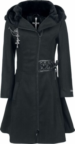 Poizen Industries Tears Coat Dívcí kabát černá