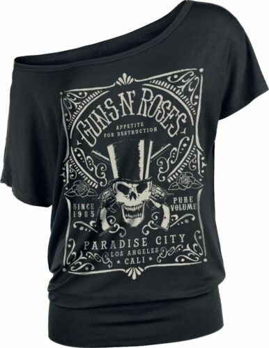 Guns N' Roses Paradise City Label dívcí tricko černá