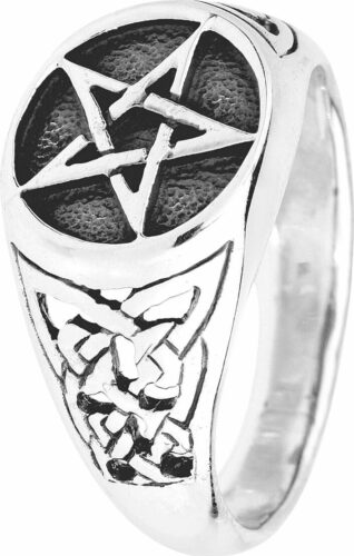 etNox hard and heavy Pentagram prsten stríbrná