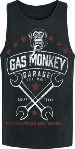 Gas Monkey Garage Justin Wrench Logo tílko černá