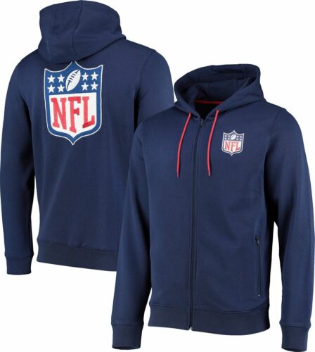 NFL NFL Logo mikina s kapucí na zip námořnická modrá