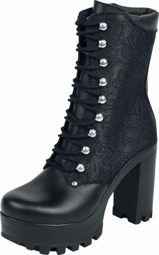 Steelground Shoes Černé kožené boty Baroque boty černá