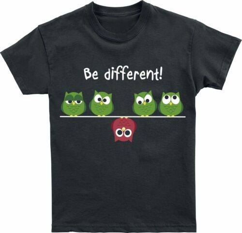 Be Different! detské tricko černá