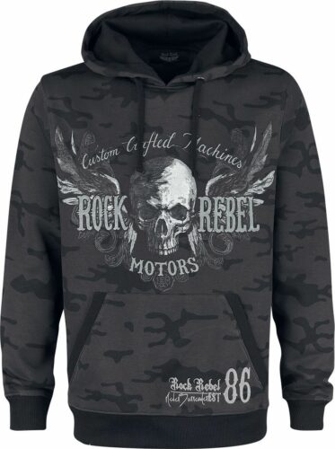 Rock Rebel by EMP Bodies mikina s kapucí tmavě šedá