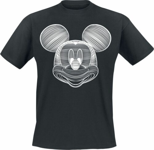 Mickey & Minnie Mouse Line Art tricko černá