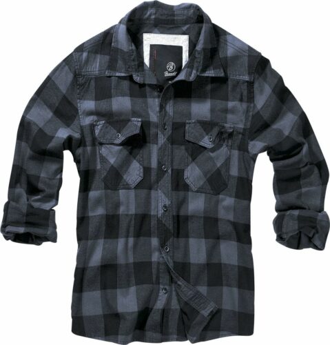 Brandit Checkshirt košile cerná/šedá