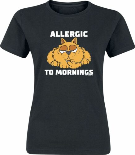 Allergic To Mornings dívcí tricko černá
