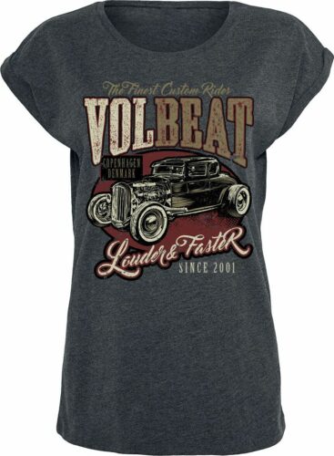 Volbeat Louder And Faster dívcí tricko tmavě prošedivělá