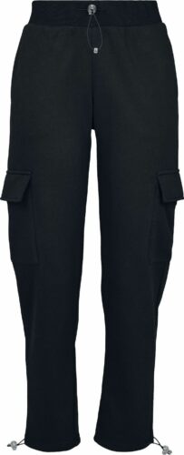 Urban Classics Dámské teplákové kapsáče Cargo kalhoty černá