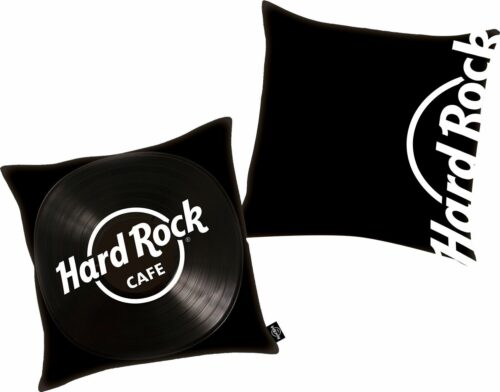 Hard Rock Cafe Schallplatte dekorace polštár černá