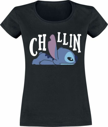 Lilo & Stitch Stitch Chillin dívcí tricko černá